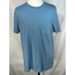 J Crew Slim-Washed Pocket T-Shirt Blue Mens Large